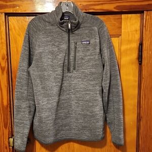 Patagonia Heathered Gray Quarter-Zip Pullover
